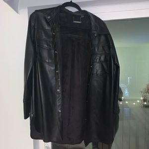 Oversized Leather Shirt/ Jacket